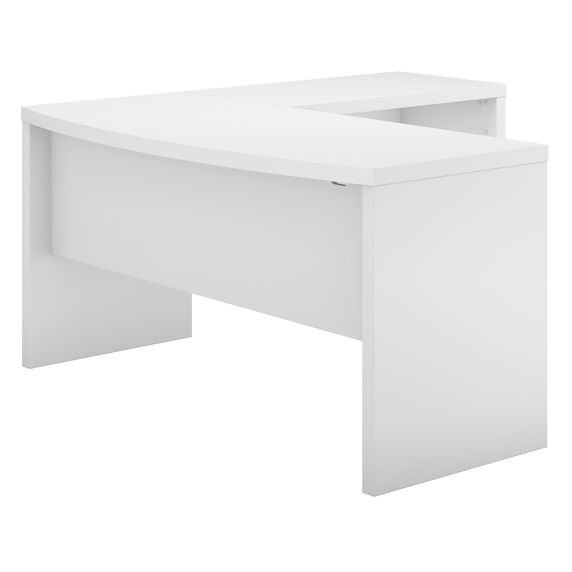 Office by kathy ireland® Echo L Shaped Bow Front Desk | Pure White