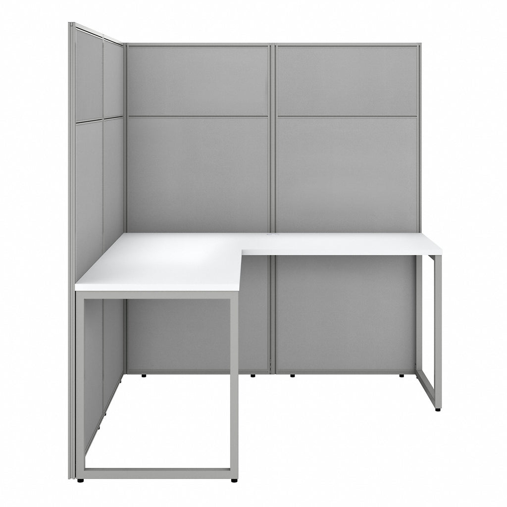 Bush Business Furniture Easy Office 60W L Shaped Cubicle Desk Workstat ...
