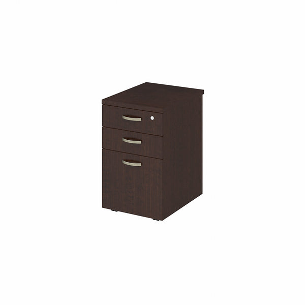 Bush Business Furniture Easy Office 3 Drawer Mobile File Cabinet | Mocha Cherry