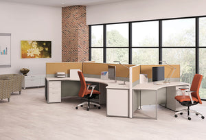 HON Abound Open Base 120 Nucleus Flock Flagship Cubicles & Workstations