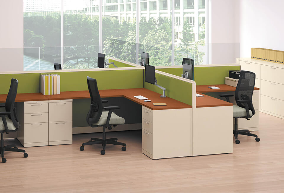 HON Accelerate Endorse Frameless Glass Cubicles & Workstations