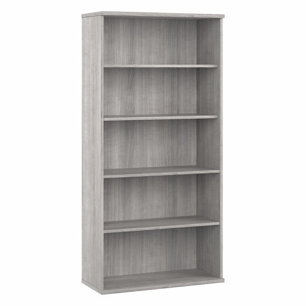 Bush Business Furniture Hybrid Tall 5 Shelf Bookcase | Platinum Gray