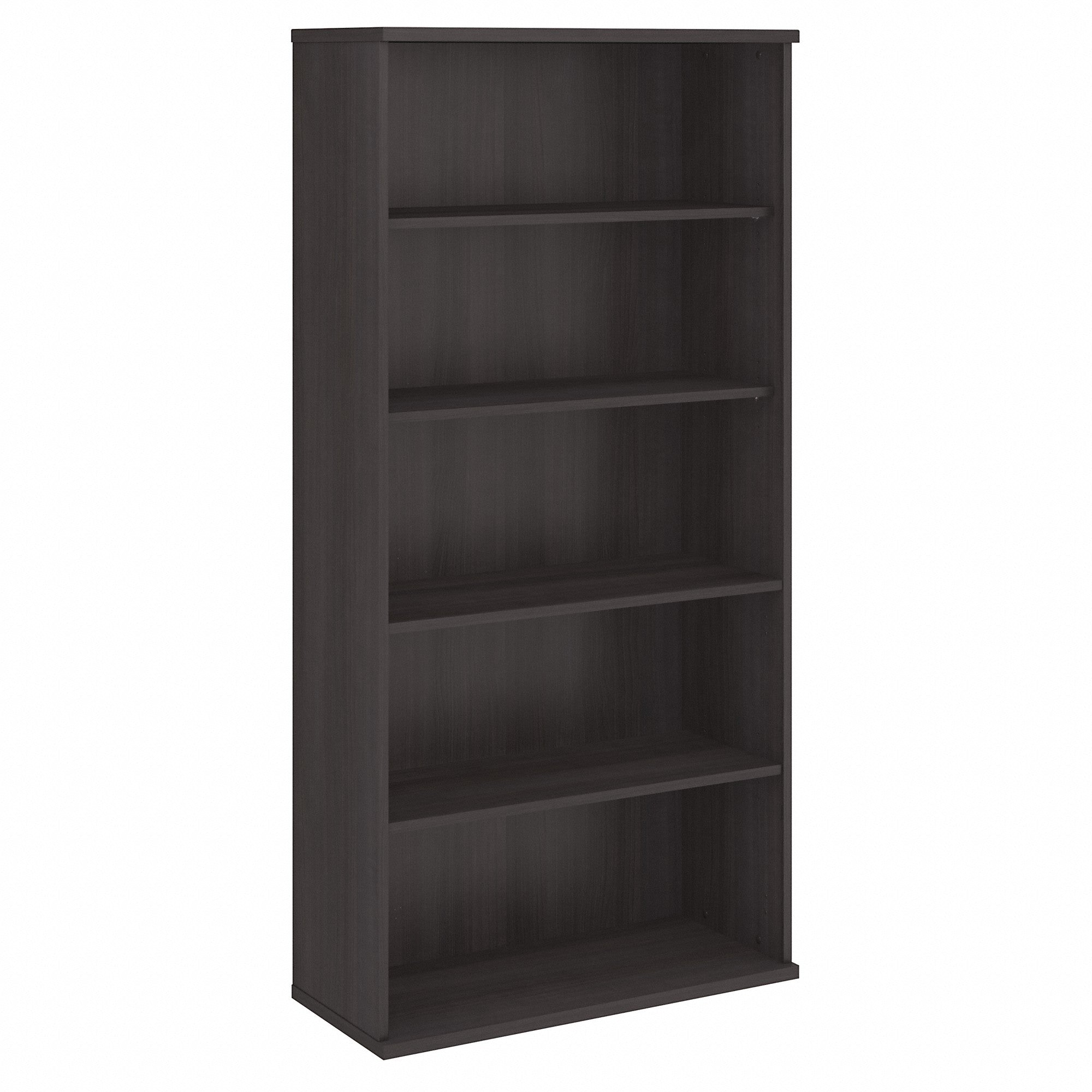 Bush Business Furniture Hybrid Tall 5 Shelf Bookcase | Storm Gray