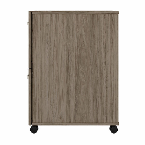 Bush Business Furniture Hybrid 2 Drawer Mobile File Cabinet - Assembled | Modern Hickory