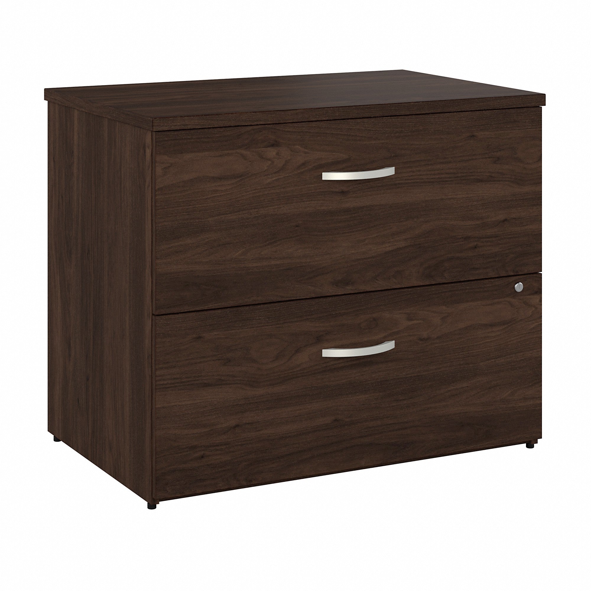 Bush Business Furniture Hybrid 2 Drawer Lateral File Cabinet - Assembled | Black Walnut