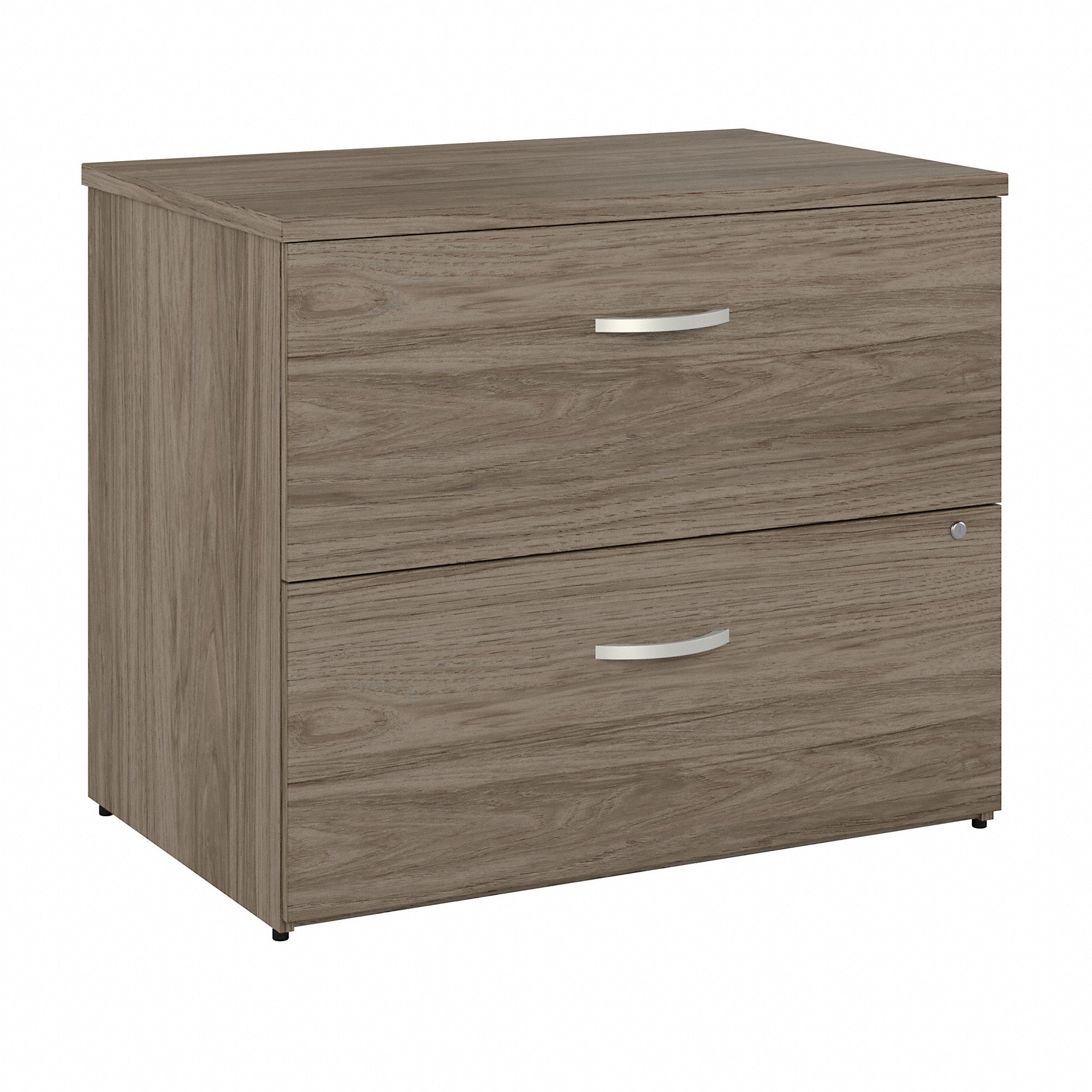 Bush Business Furniture Hybrid 2 Drawer Lateral File Cabinet - Assembled | Modern Hickory