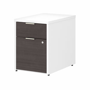 Bush Business Furniture Jamestown 2 Drawer File Cabinet - Assembled | Storm Gray/White