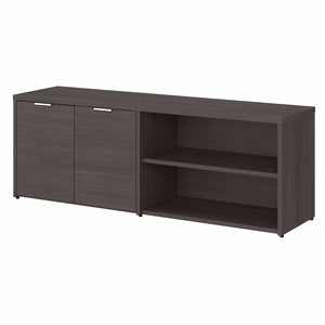 Bush Business Furniture Jamestown Low Storage Cabinet with Doors and Shelves | Storm Gray
