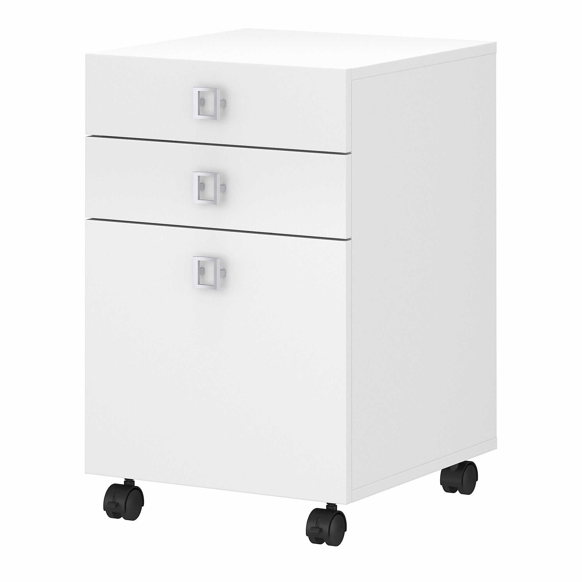 Office by kathy ireland® Echo 3 Drawer Mobile File Cabinet | Pure White