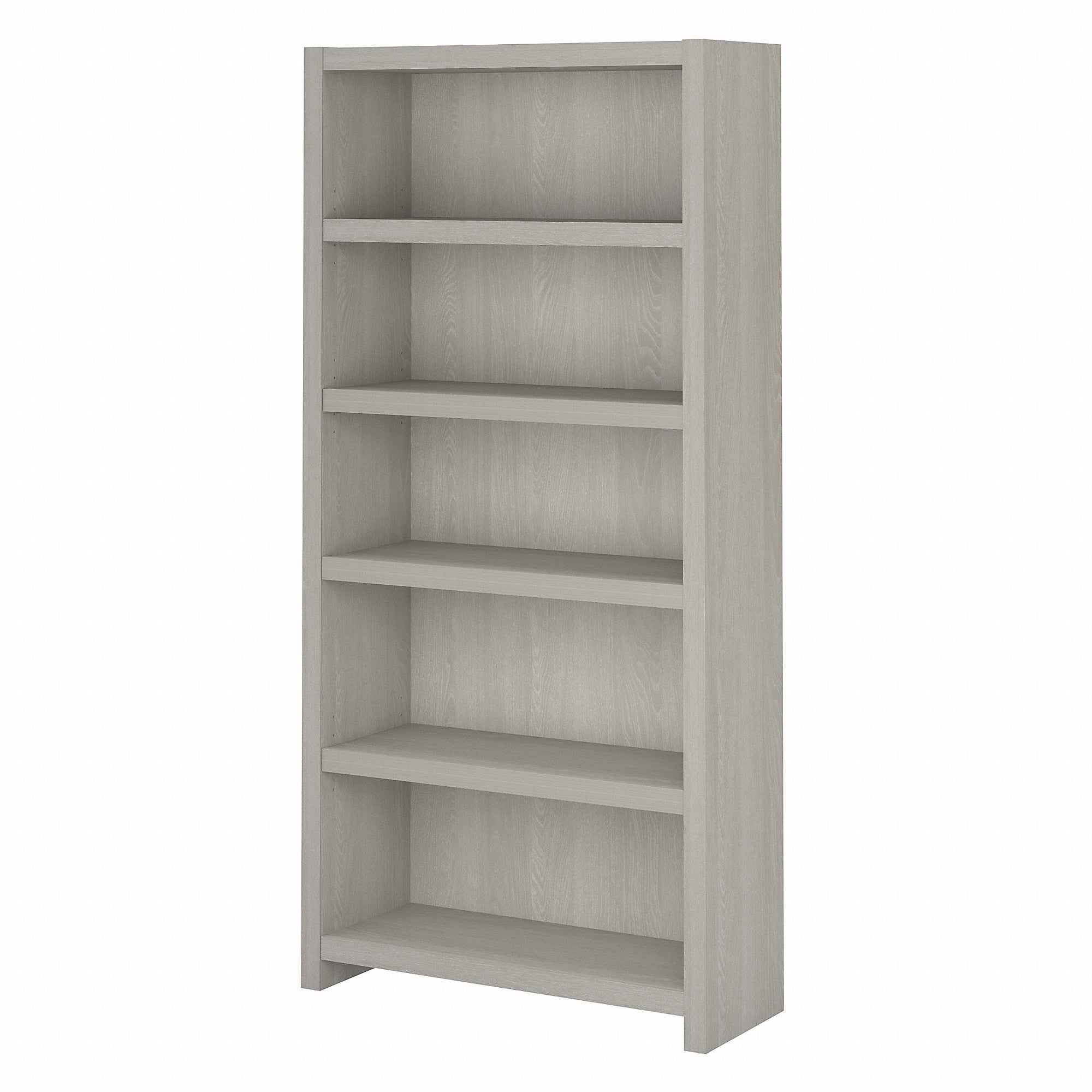 Office by kathy ireland® Echo 5 Shelf Bookcase | Gray Sand