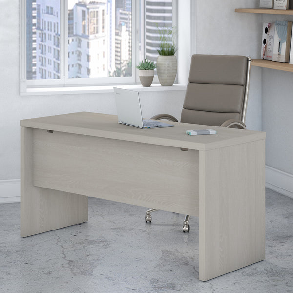 Office by kathy ireland® Echo 60W Credenza Desk | Gray Sand