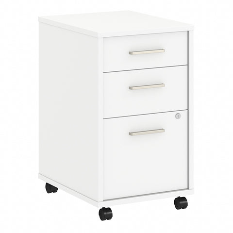 Office by kathy ireland Method 3 Drawer Mobile File Cabinet - Assembled | White