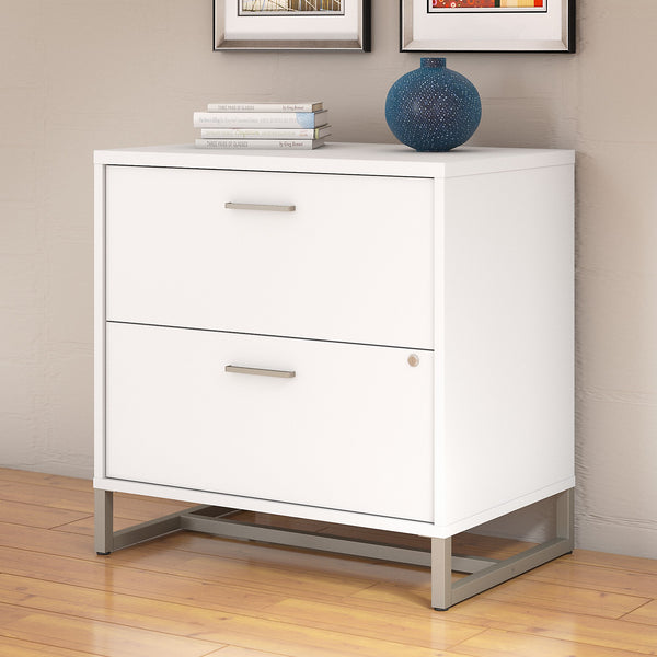 Office by kathy ireland® Method 2 Drawer Lateral File Cabinet | White - Assembled