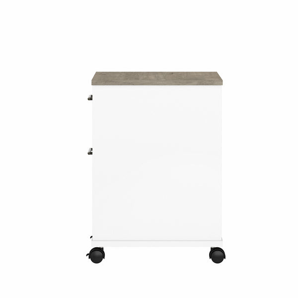 Bush Furniture Key West 2 Drawer Mobile File Cabinet | Shiplap Gray/Pure White