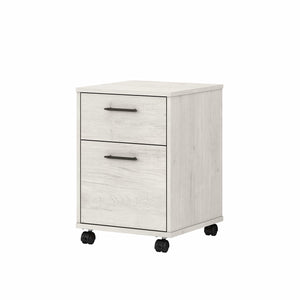 Bush Furniture Key West 2 Drawer Mobile File Cabinet | Linen White Oak
