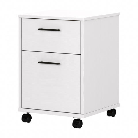 Bush Furniture Key West 2 Drawer Mobile File Cabinet | Pure White Oak