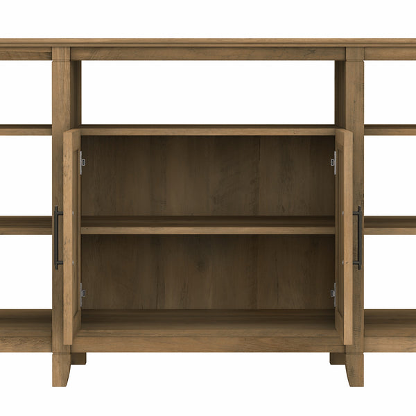 Bush Furniture Key West Tall TV Stand with Set of 2 Bookcases | Reclaimed Pine