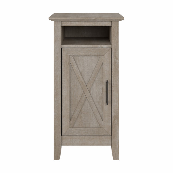Bush Furniture Key West Nightstand with Door | Washed Gray