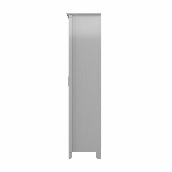 Bush Furniture Key West Tall Storage Cabinet with Doors | Cape Cod Gray