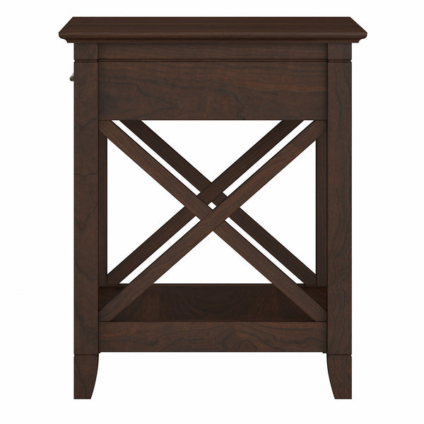 Bush Furniture Key West End Table with Storage | Bing Cherry