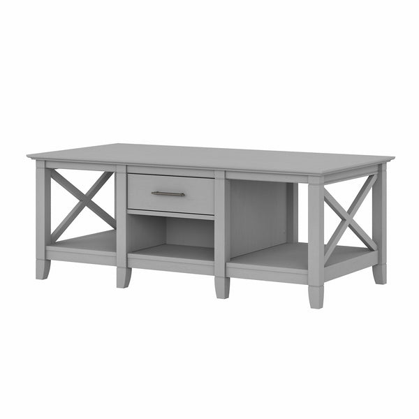 Bush Furniture Key West Coffee Table with Storage | Cape Cod Gray