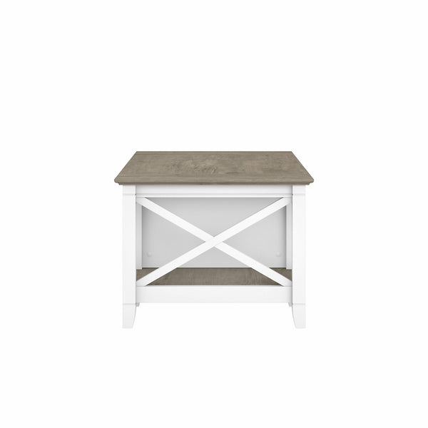 Bush Furniture Key West Coffee Table with Storage | Shiplap Gray/Pure White