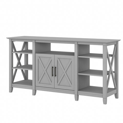 Bush Furniture Key West Tall TV Stand for 65 Inch TV | Cape Cod Gray