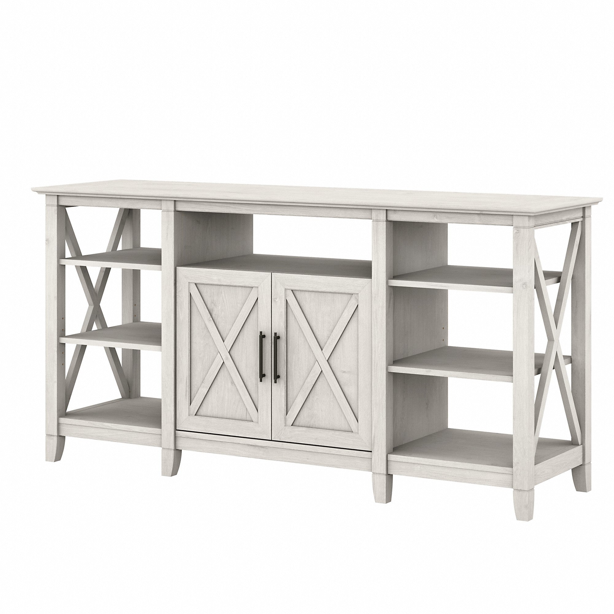 Bush Furniture Key West Tall TV Stand for 65 Inch TV | Linen White Oak