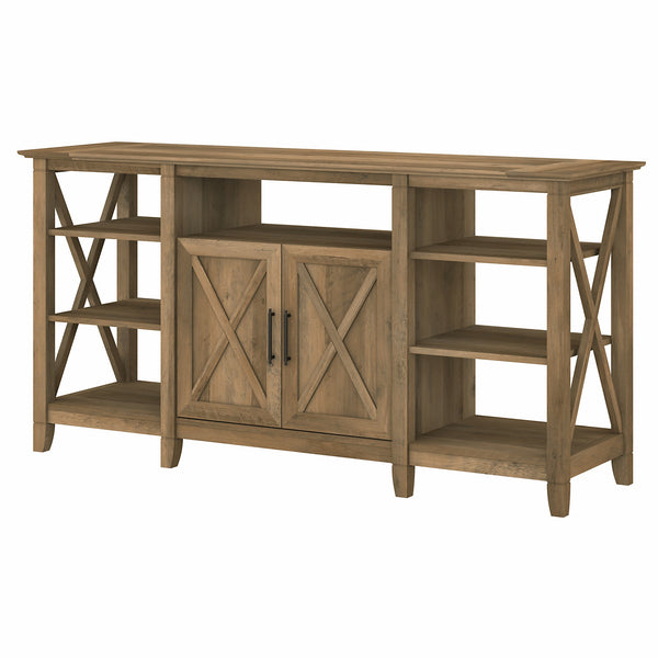 Bush Furniture Key West Tall TV Stand for 65 Inch TV | Reclaimed Pine