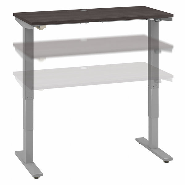 Move 40 Series by Bush Business Furniture 48W x 24D Electric Height Adjustable Standing Desk | Storm Gray/Cool Gray Metallic