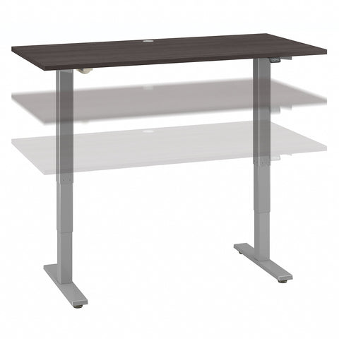 Bush Business Furniture Move 40 Series 60W x 30D Height Adjustable Standing Desk| Mocha Cherry