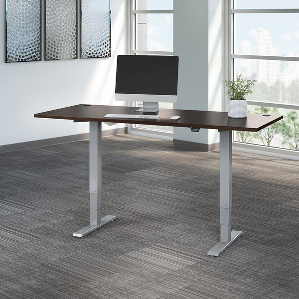 Bush Business Furniture Move 40 Series 72W x 30D Height Adjustable Standing Desk| Hansen Cherry