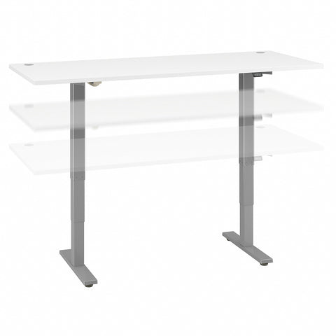 Bush Business Furniture Move 40 Series 72W x 30D Height Adjustable Standing Desk| Storm Gray