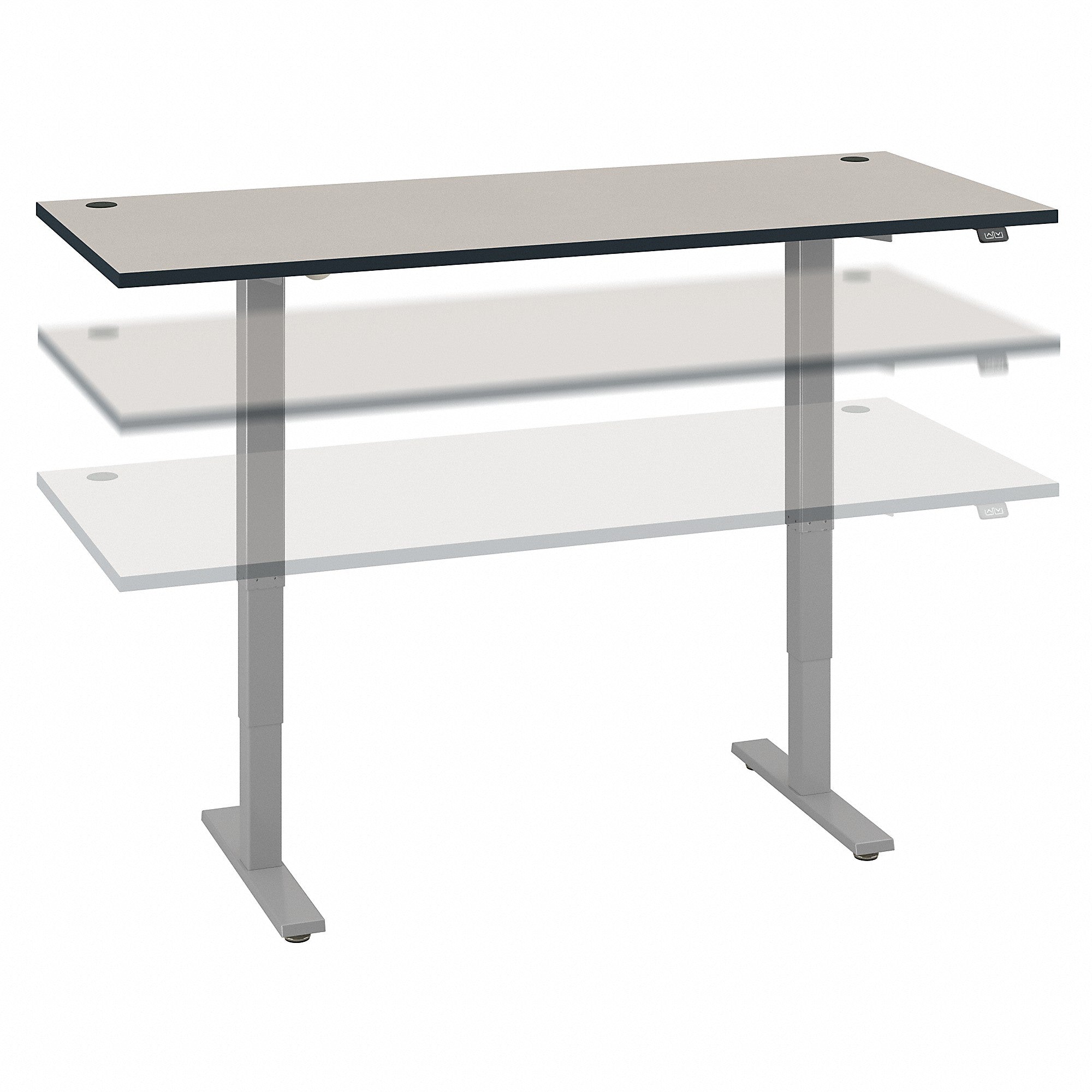 Bush Business Furniture Move 40 Series 72W x 30D Height Adjustable Standing Desk| White