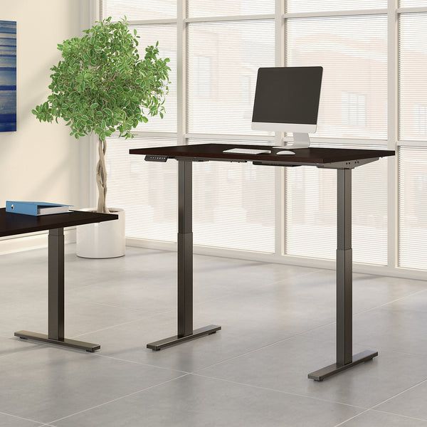 Bush Business Furniture Move 60 Series 48W x 24D Height Adjustable Standing Desk| Modern Hickory