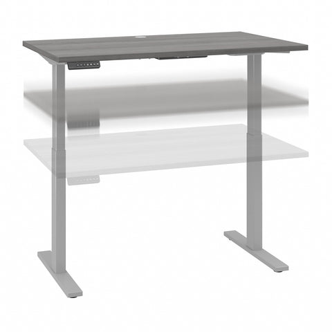 Move 60 Series by Bush Business Furniture 48W x 24D Electric Height Adjustable Standing Desk | Platinum Gray/Cool Gray Metallic