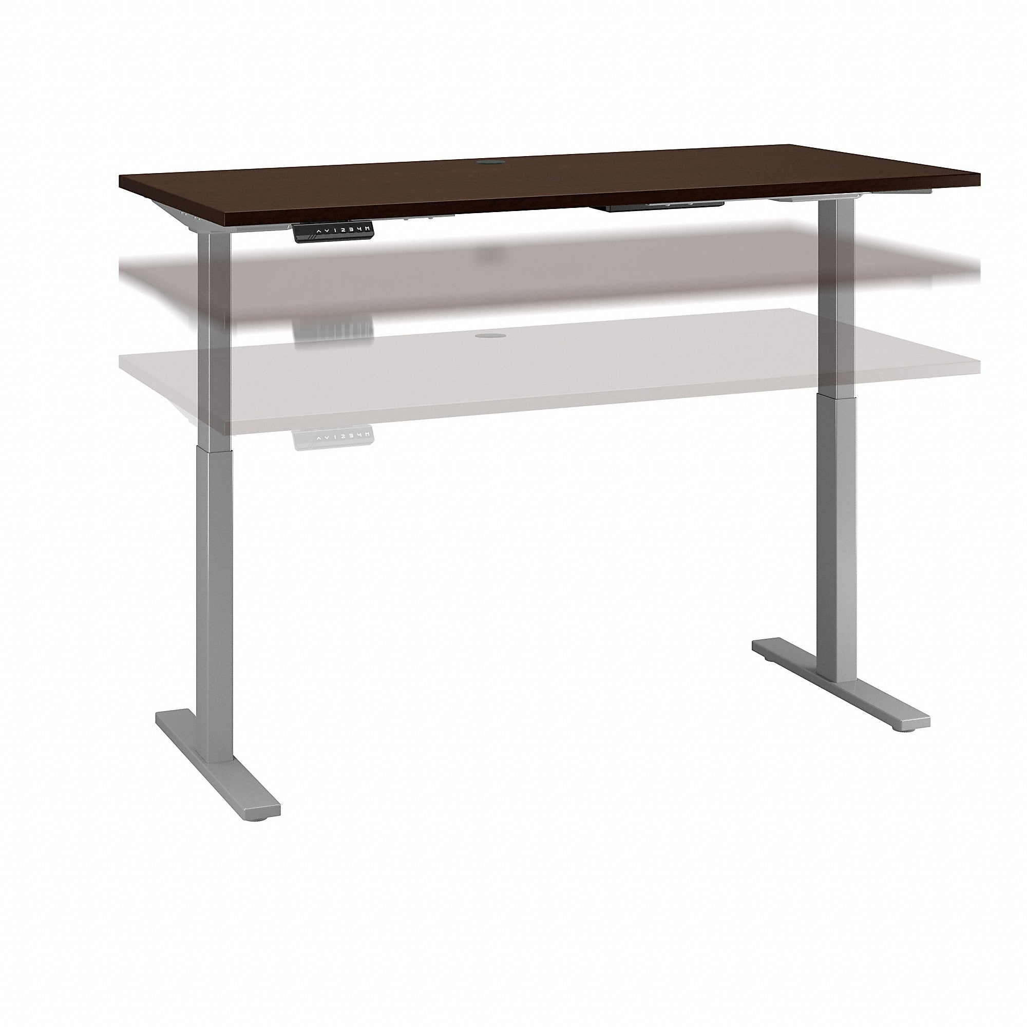 Bush Business Furniture Move 60 Series 60W x 30D Height Adjustable Standing Desk| Mocha Cherry