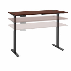 Bush Business Furniture Move 60 Series 72W x 30D Height Adjustable Standing Desk| Black Walnut