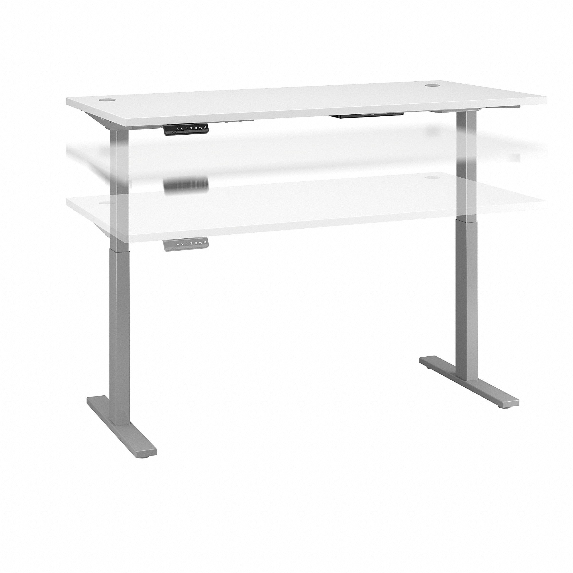 Bush Business Furniture Move 60 Series 72W x 30D Height Adjustable Standing Desk| White