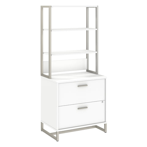 Office by kathy ireland® Method Lateral File Cabinet with Hutch | White