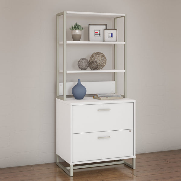 Office by kathy ireland® Method Lateral File Cabinet with Hutch | White