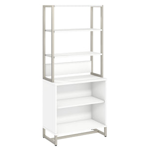 Office by kathy ireland® Method Bookcase with Hutch | White