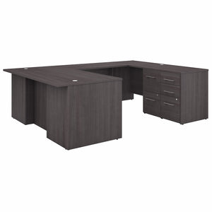 Bush Business Furniture Office 500 72W U Shaped Executive Desk with Drawers | Storm Gray