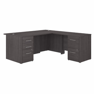 Bush Business Furniture Office 500 72W L Shaped Executive Desk with Drawers | Storm Gray