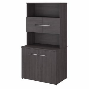 Bush Business Furniture Office 500 36W Tall Storage Cabinet with Doors and Shelves | Storm Gray