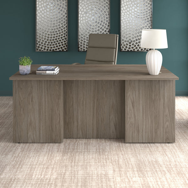 Bush Business Furniture Office 500 72W x 36D Executive Desk | Modern Hickory