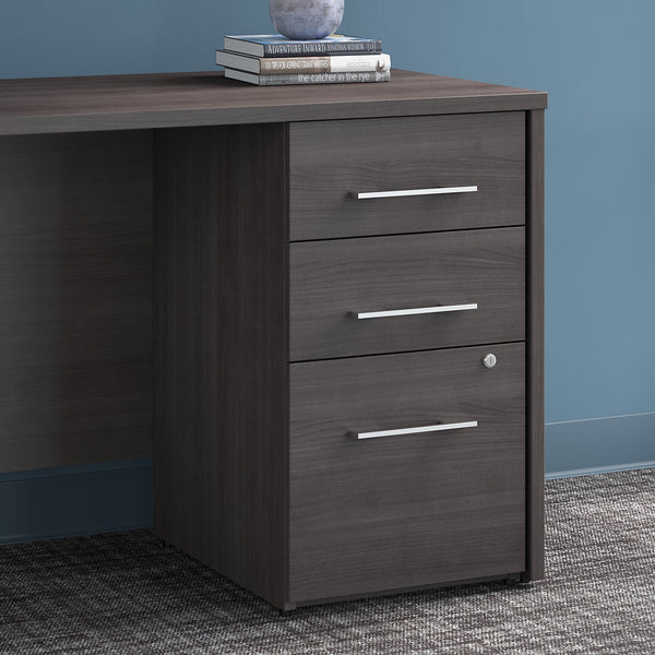 Bush Business Furniture Office 500 16W 3 Drawer File Cabinet - Assembled | Storm Gray