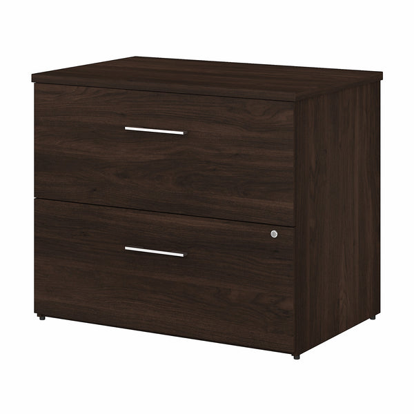 Bush Business Furniture Office 500 36W 2 Drawer Lateral File Cabinet - Assembled | Black Walnut