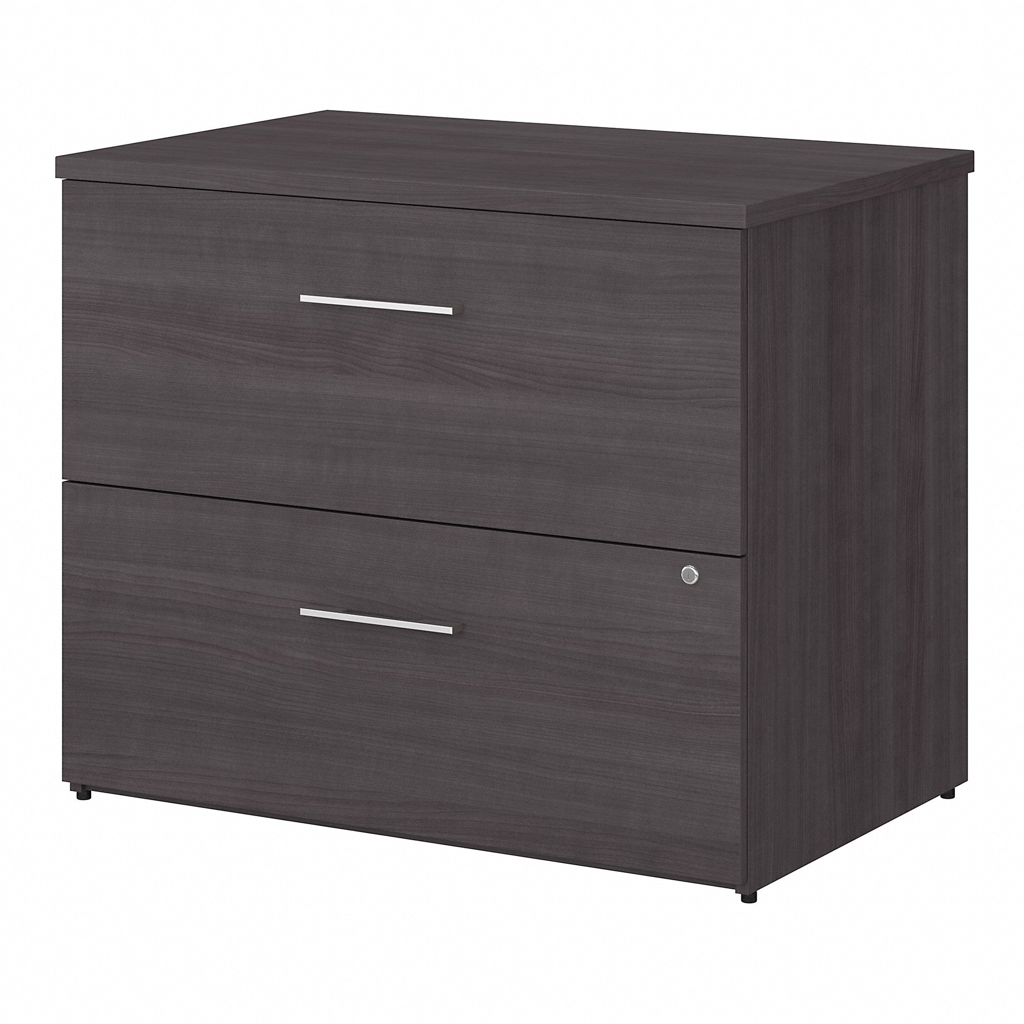 Bush Business Furniture Office 500 36W 2 Drawer Lateral File Cabinet - Assembled | Storm Gray
