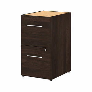 Bush Business Furniture Office 500 16W 2 Drawer File Cabinet - Assembled | Black Walnut